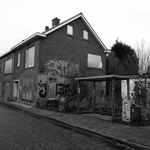 Nuclear ghost town Doel Belgium