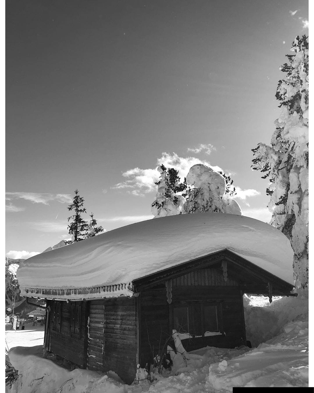 Perfect snow cabin
