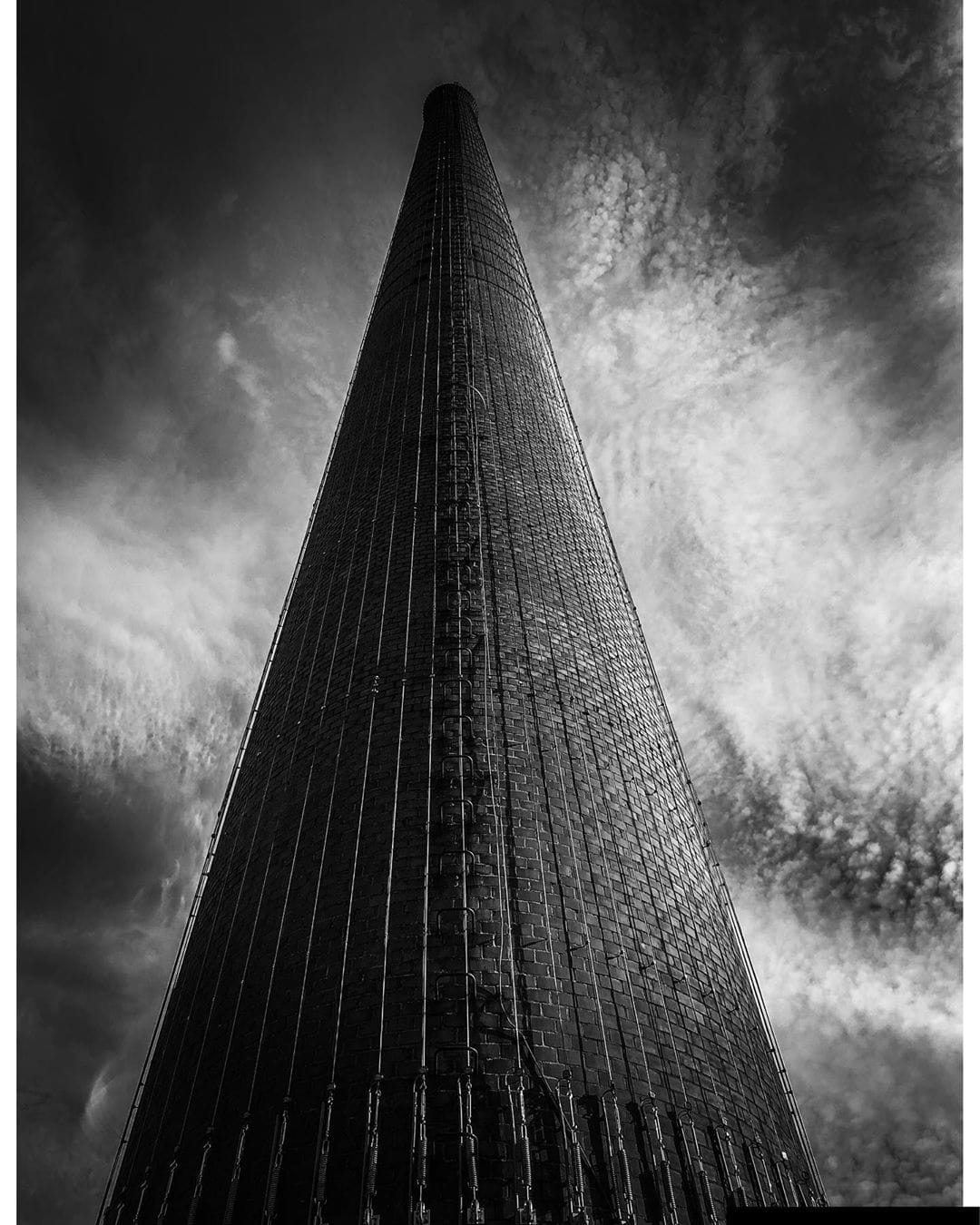 Very large factory chimney