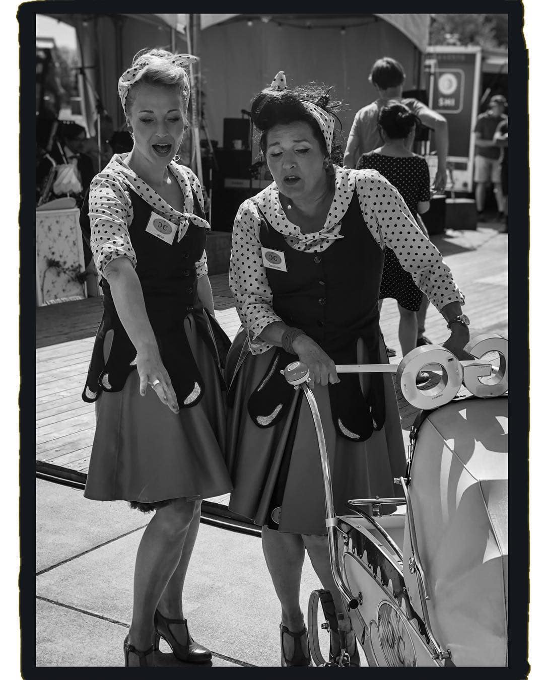 50s ladies at Lindy dancing event