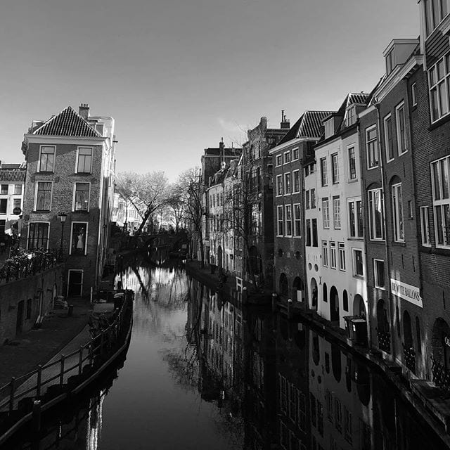 Canal water reflection in Utrecht