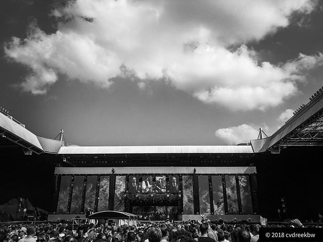 Clouds over concert stadium