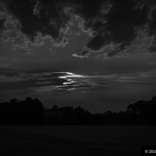 Dark clouds at night