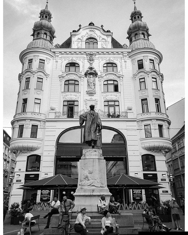 Summers day in Vienna in Black and white