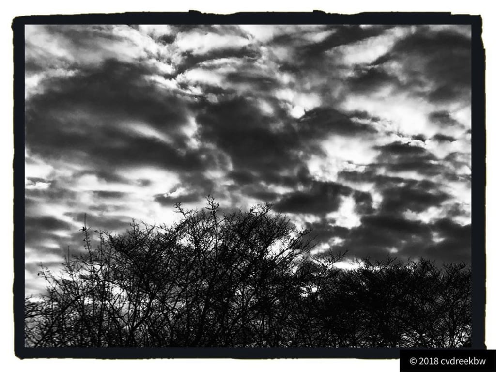 angry clouds over the highway